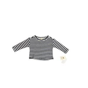 Tucker + Tate Shirt Baby 9 Month Black White Striped Long Sleeve Basic Tee
